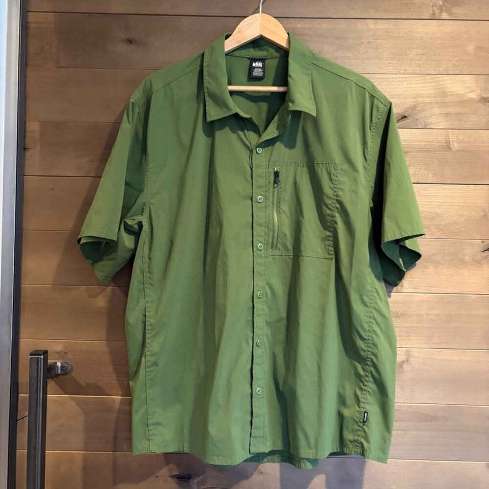 REI Trailmade Button Down Hike Trail Travel Safari Shirt Sz XL